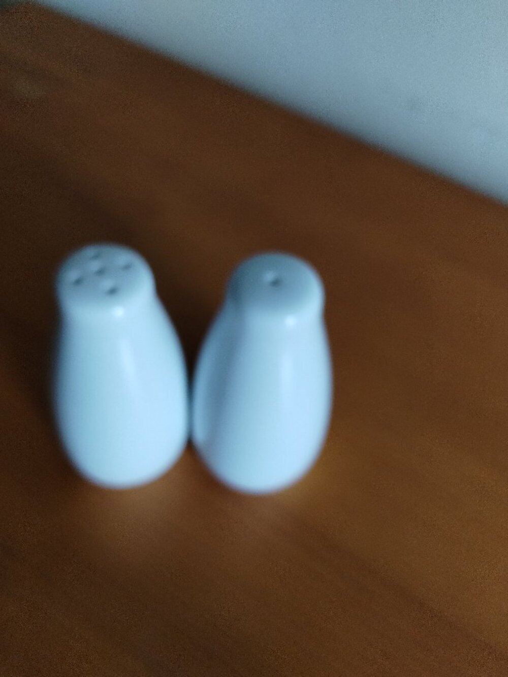 White ceramic salt pepper shaker